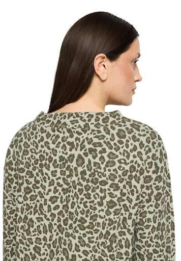 Betty Barclay Khaki Animal Print Sweatshirt