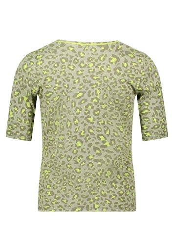 Betty Barclay Khaki Animal Print T-Shirt