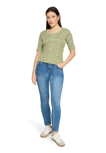 Betty Barclay Khaki Animal Print T-Shirt