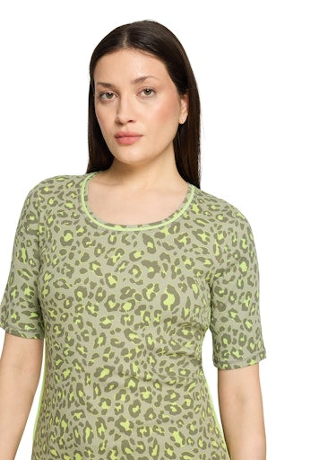 Betty Barclay Khaki Animal Print T-Shirt