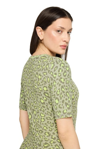 Betty Barclay Khaki Animal Print T-Shirt