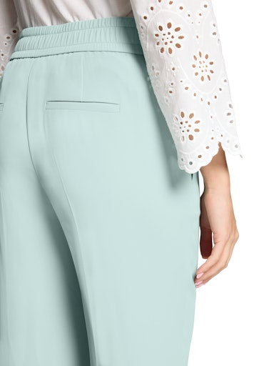 Betty Barclay Green High-Waist Relaxed Fit Trousers