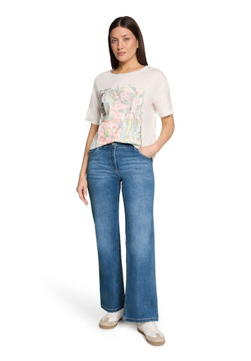 Betty Barclay Mid-Rise Slim Fit Denim Jeans in Vintage Stone Wash 61331980