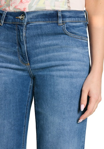 Betty Barclay Mid-Rise Slim Fit Denim Jeans in Vintage Stone Wash 61331980