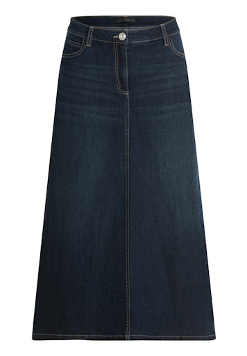 Betty Barclay Dark Denim Midi Five Pocket Skirt