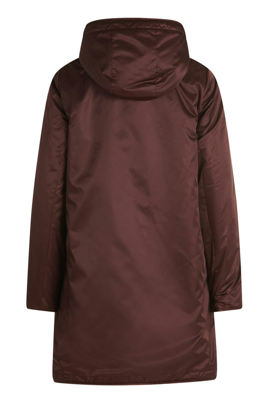 Betty Barclay Burgundy Reversible Coat with Faux Fur & Hood 71761601