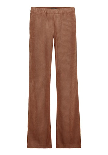 Betty Barclay Coffee Corduroy High Waist Wide Leg Trousers