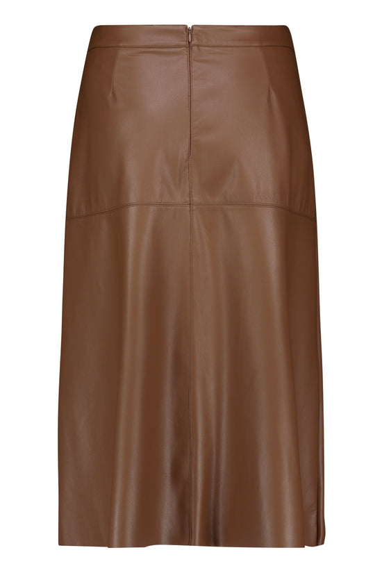 Betty Barclay Coffee Faux Leather Long Skirt 93062738