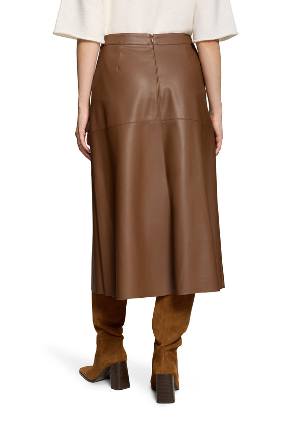 Betty Barclay Coffee Faux Leather Long Skirt 93062738