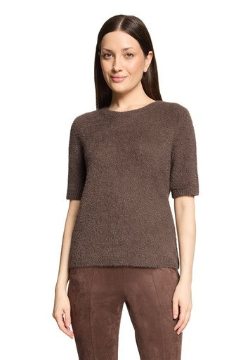 Betty Barclay Muscat Short Sleeve Knit Sweater with Round Neck