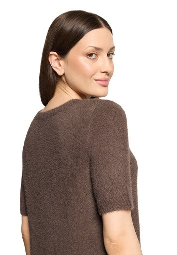Betty Barclay Muscat Short Sleeve Knit Sweater with Round Neck