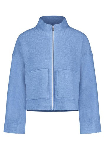 Betty Barclay Blue Boiled Wool Blend Jacket
