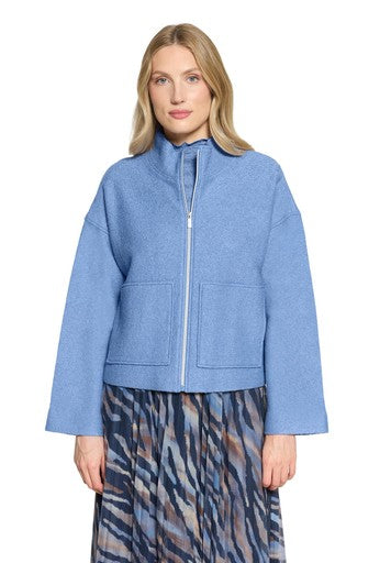 Betty Barclay Blue Boiled Wool Blend Jacket