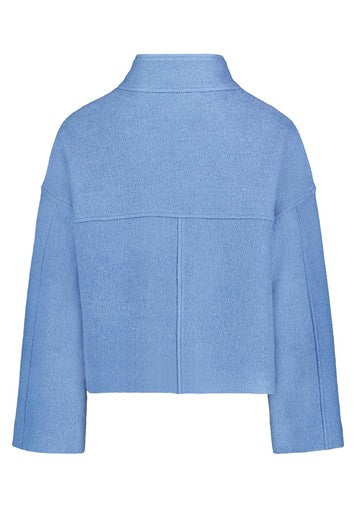 Betty Barclay Blue Boiled Wool Blend Jacket