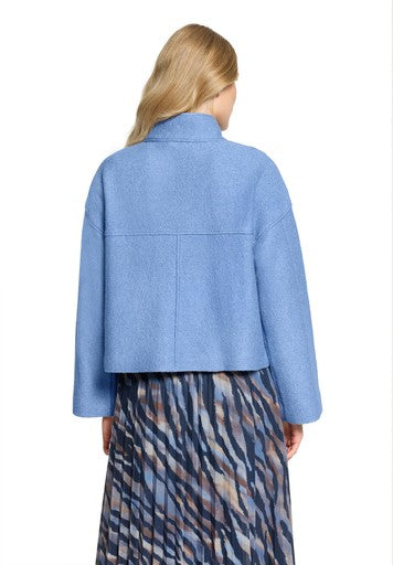 Betty Barclay Blue Boiled Wool Blend Jacket