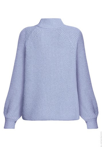Betty Barclay Blue Lurex Turtleneck Sweater