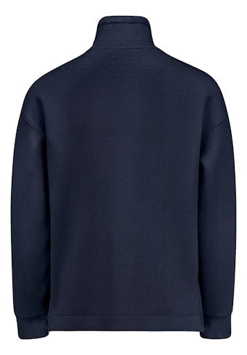 Betty Barclay Navy Zip Long Sleeve Stand Collar Sweat Jacket