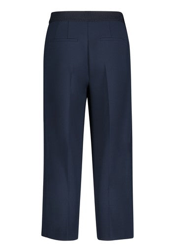 Betty Barclay Dark Blue 3/4 Length Wide Leg Trousers