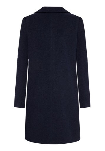 Betty Barclay Dark Blue Wool Blend Coat