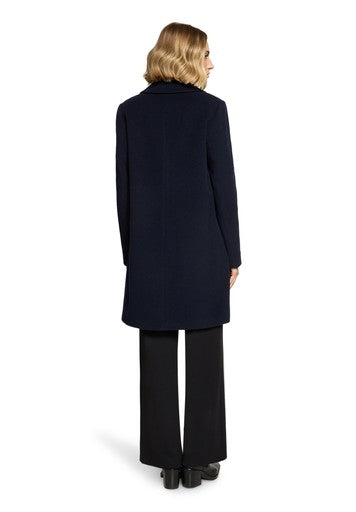Betty Barclay Dark Blue Wool Blend Coat