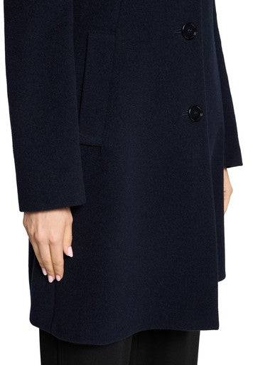 Betty Barclay Dark Blue Wool Blend Coat