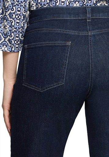 Betty Barclay Dark Denim Slim Fit Jeans with Mid-Rise in Vintage Stone Wash