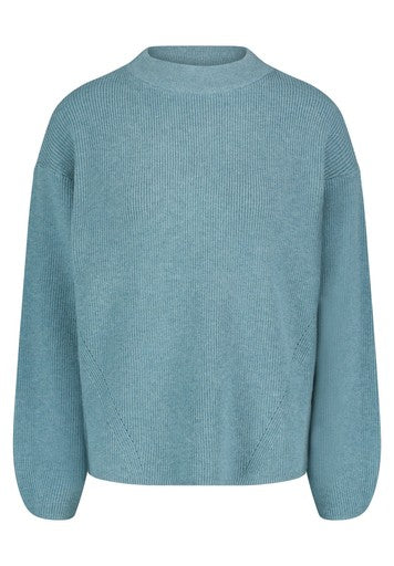 Betty Barclay Smoky Mint Melange Stand-Up Collar Sweater