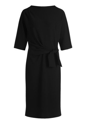 Betty Barclay Black Fitted Turtleneck Knee Length Dress