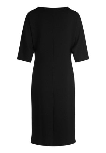 Betty Barclay Black Fitted Turtleneck Knee Length Dress