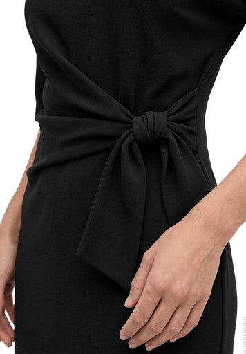 Betty Barclay Black Fitted Turtleneck Knee Length Dress