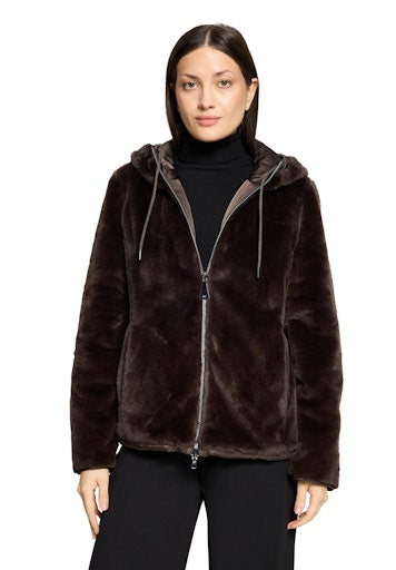 Betty Barclay Brown Reversible Hooded Jacket