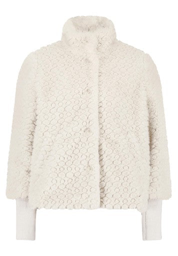 Betty Barclay Pastel Sand Faux Fur Jacket