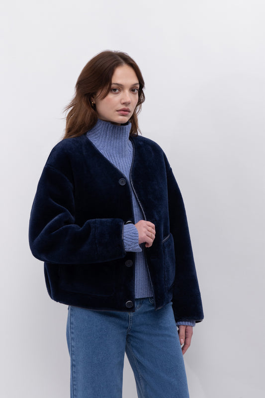 Urbancode collarless reversible coat BJ20010