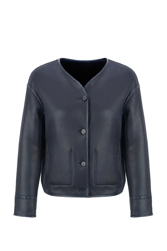 Urbancode collarless reversible coat BJ20010