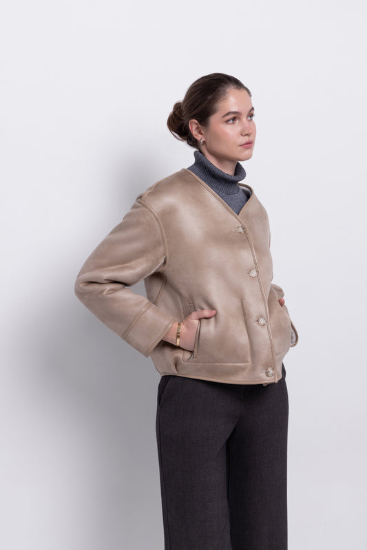 Urbancode collarless reversible jacket BJ20010