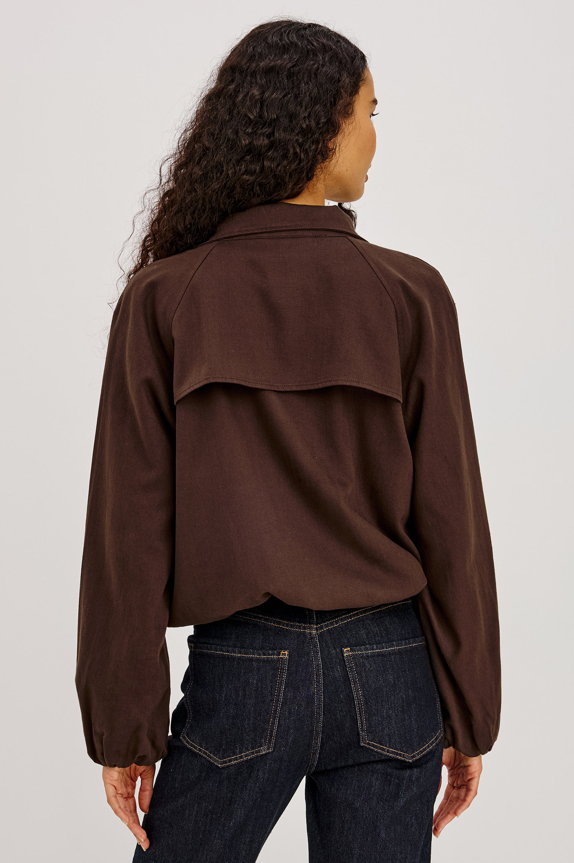 Rails Espresso Relaxed Oversized Funnel Neck Jacket 