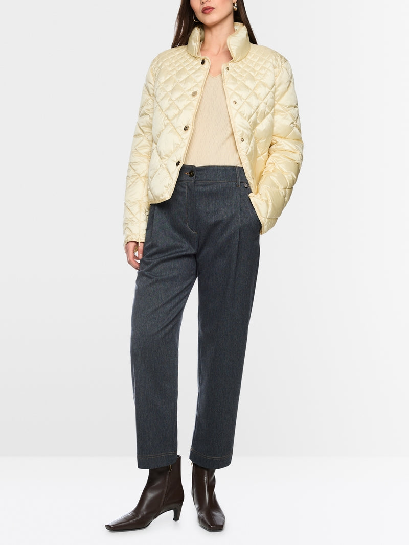 Marc Cain Navy WELS Wide Fit Pleated Trousers