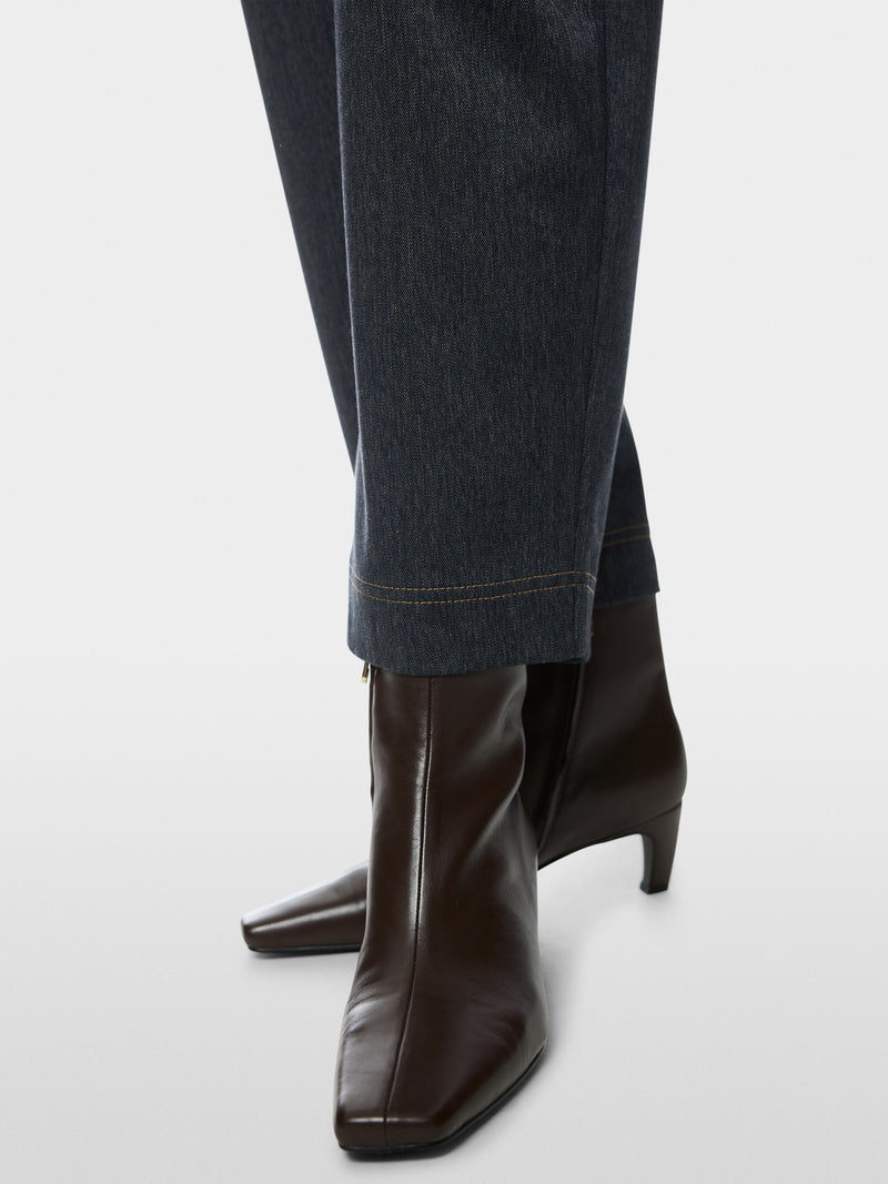 Marc Cain Navy WELS Wide Fit Pleated Trousers