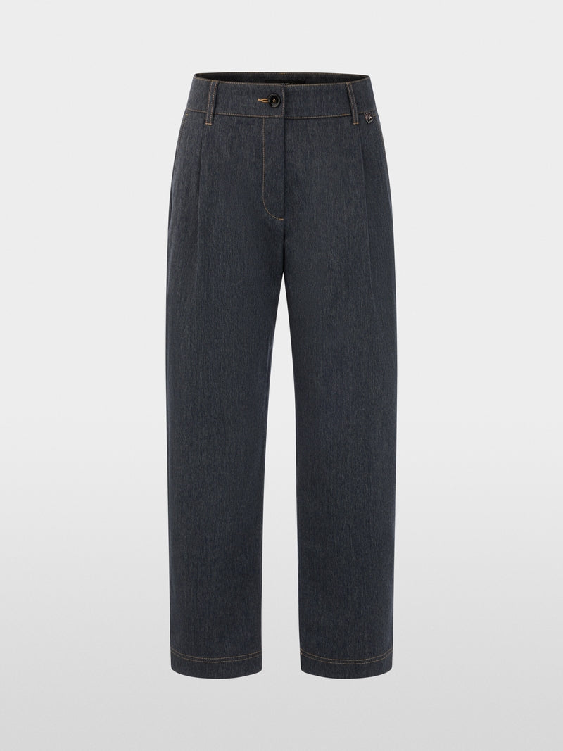 Marc Cain Navy WELS Wide Fit Pleated Trousers