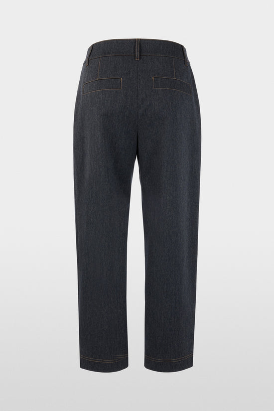 Marc Cain Navy WELS Wide Fit Pleated Trousers
