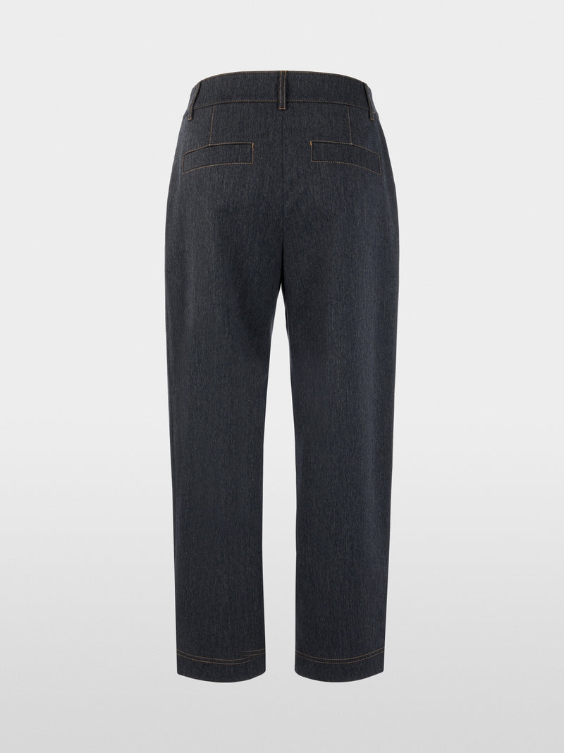 Marc Cain Navy WELS Wide Fit Pleated Trousers
