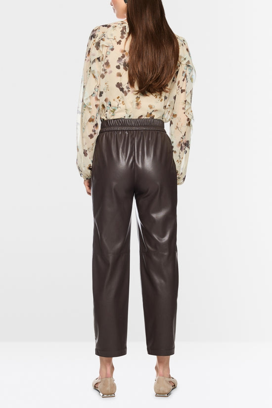 Marc Cain Dark Brown RANCHI Relaxed Fit Pull-On Trousers