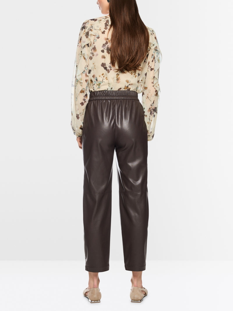 Marc Cain Dark Brown RANCHI Relaxed Fit Pull-On Trousers