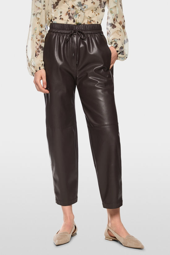 Marc Cain Dark Brown RANCHI Relaxed Fit Pull-On Trousers