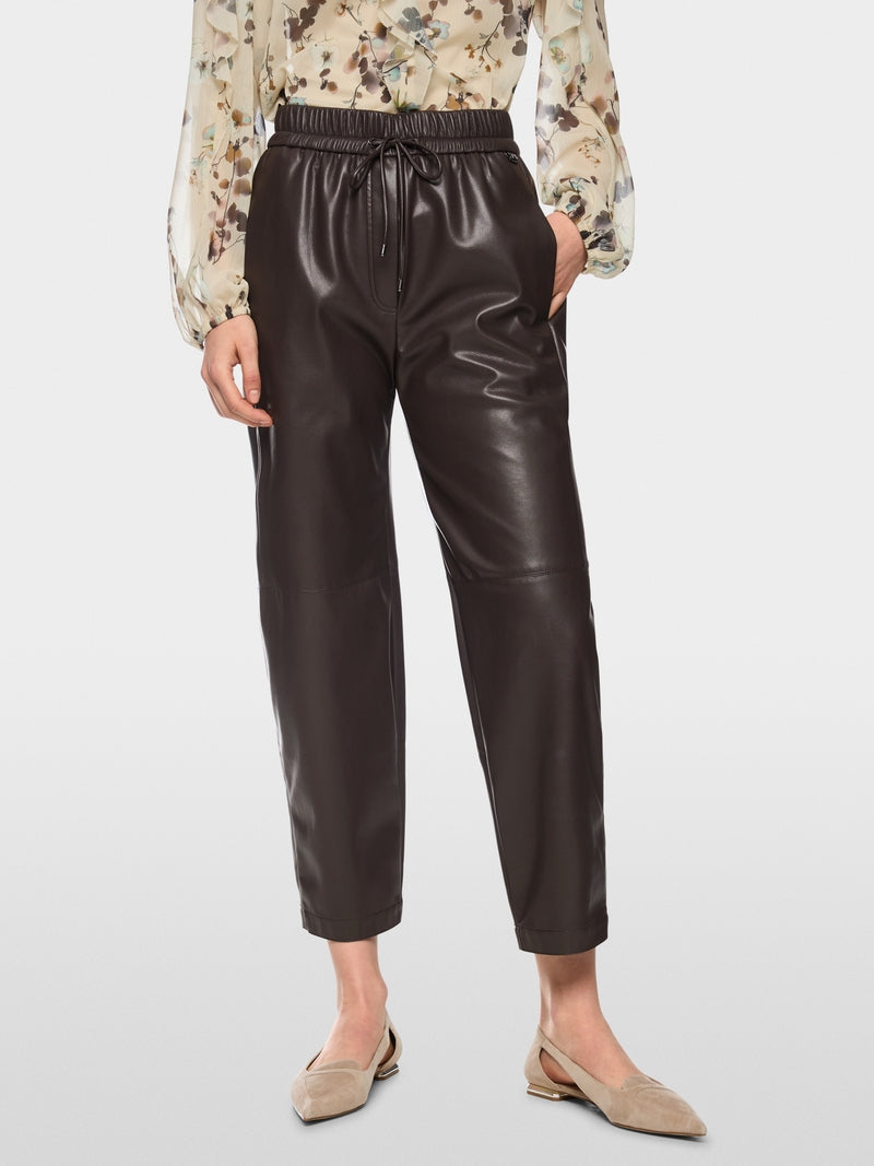 Marc Cain Dark Brown RANCHI Relaxed Fit Pull-On Trousers