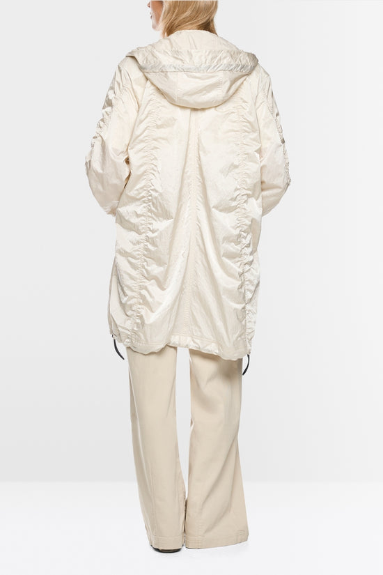 Marc Cain Sports Smoke Coloured Shiny Coat with Contrasting Details