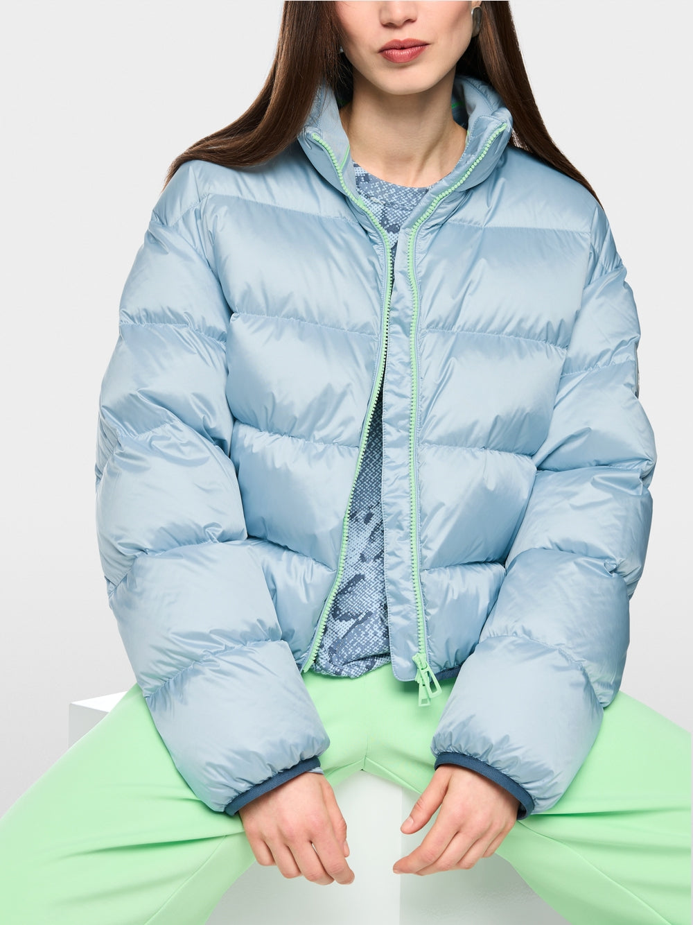 Marc Cain Sports Blue Loose Fit Quilted Outdoor Jacket