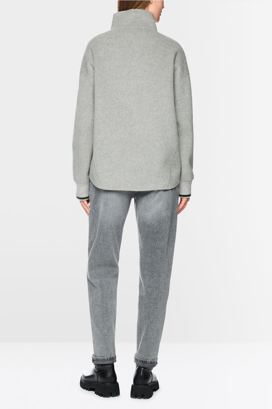 Marc Cain Sports Grey Sporty Jacket with Stand-Up Collar