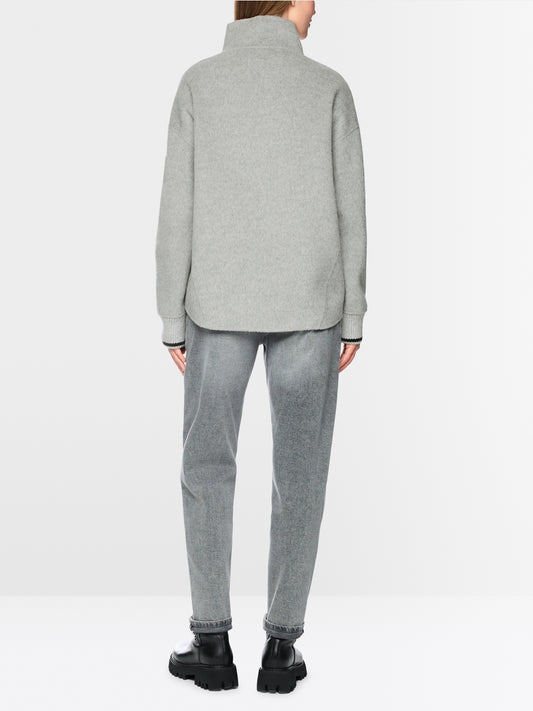 Marc Cain Sports Grey Sporty Jacket with Stand-Up Collar