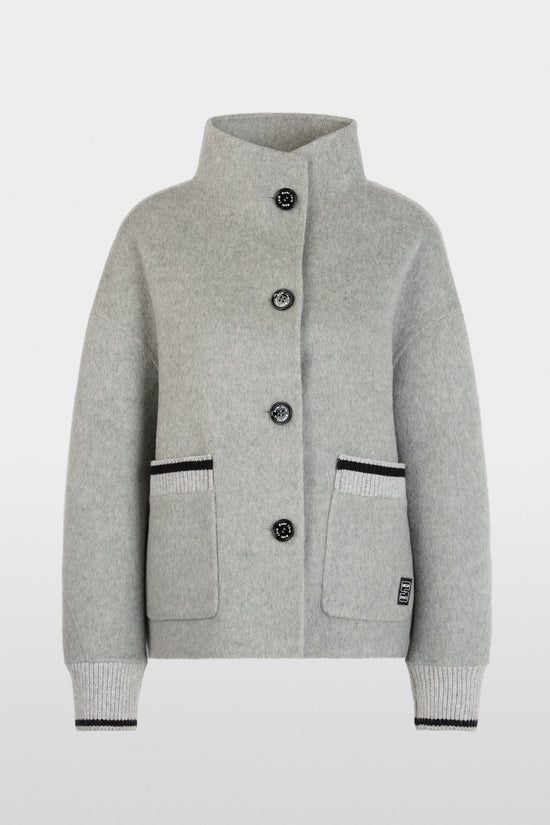 Marc Cain Sports Grey Sporty Jacket with Stand-Up Collar